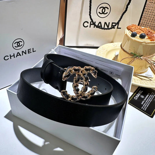 2025 Fashion Double C Letter Ladies Leather Belt