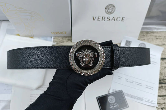 2025 4 Colors lion head double-sided lychee pattern belt