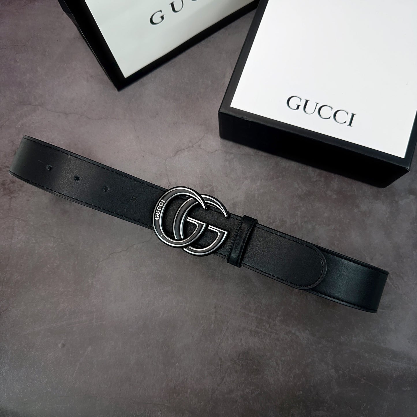 2025 2 Colors printed letter leather belt