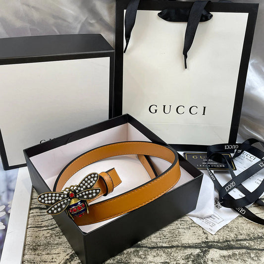 2025 4 Colors bee lychee pattern double-sided belt