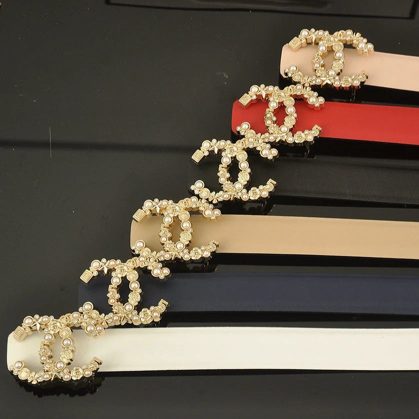 2025 5 color perfume bottle double C belt