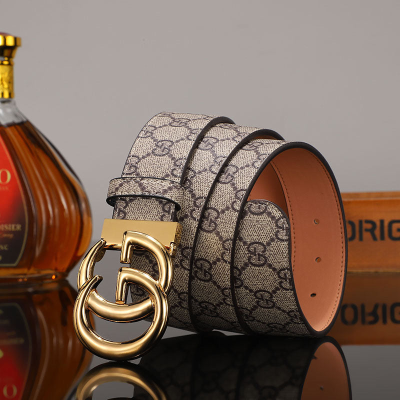 2025 3 Colors printed letter leather belt