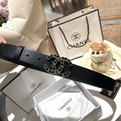 2025 Fashion Double C Letter Ladies Leather Belt