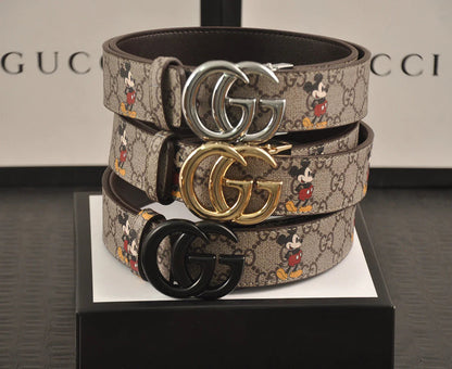 2025 3-color  double G Mickey Mouse print belt