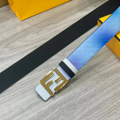 2025 Double-sided calfskin electroplated buckle belt 40MM width