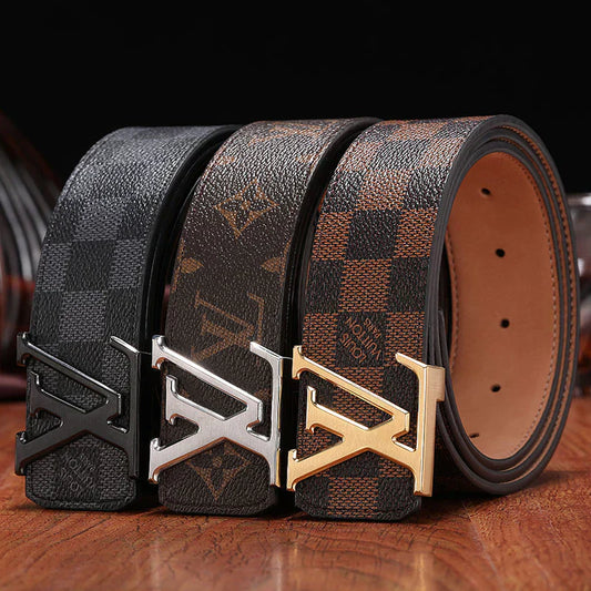 2025 3 Colors   printed letter leather belt