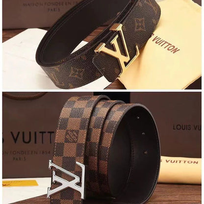 2025 3 Colors  printed letter leather belt