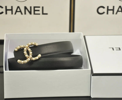 2025 6 color  double pearl rhinestone belt