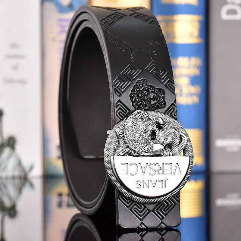 2025 2 Colors printed letter leather belt