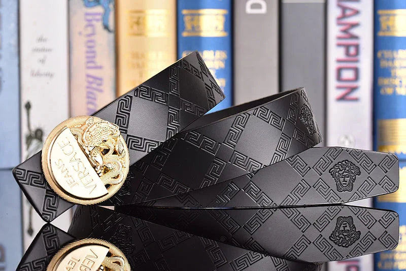 2025 2 Colors printed letter leather belt