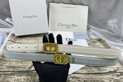 2025 6 Colors  rhinestone lychee pattern double-sided belt