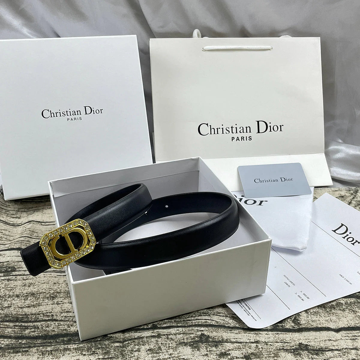 2025 6 Colors  CD rhinestone plain belt