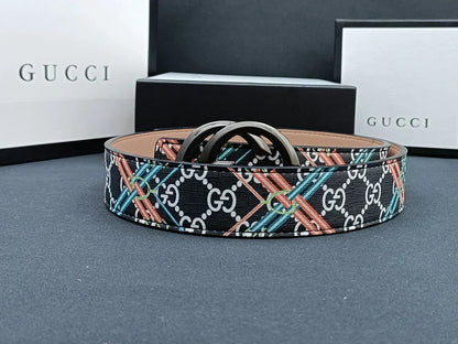 2025 3 Colors double G stripe calico belt