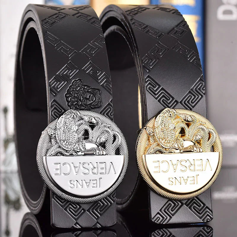 2025 2 Colors printed letter leather belt