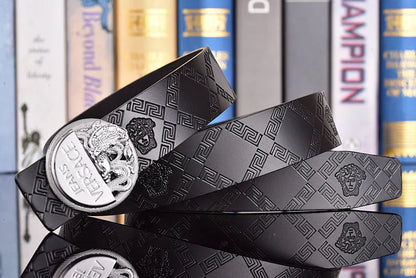 2025 2 Colors printed letter leather belt