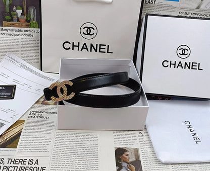 2025 5 Colors  Double C Rhinestone Belt