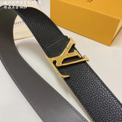 2025 Double-sided cowhide Men's belt width 4.0 CM