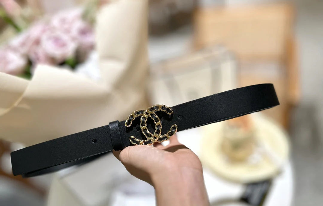 2025 Fashion Double C Letter Ladies Leather Belt