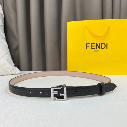 2025 2.0cm Women's New Belts Thin Belts with Rings and FF Buckles
