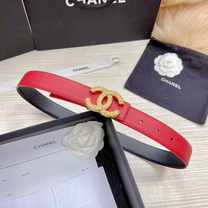 2025 Double-sided imported top layer calfskin plain weave belt Classic brick inlaid