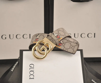 2025 3-color  double G Mickey Mouse print belt