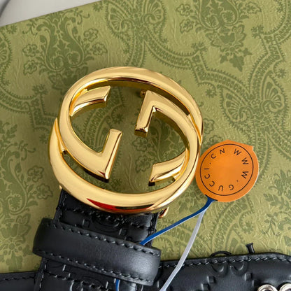 2025 Calfskin embossed belt width 38mm