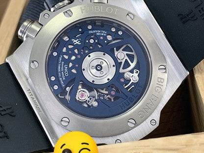 Big Bang Unico 421.NX.5170.RX Flyback Chronograph Three-Day Power Reserve Blue Skeleton Dial Titanium Automatic 44mm WATCH