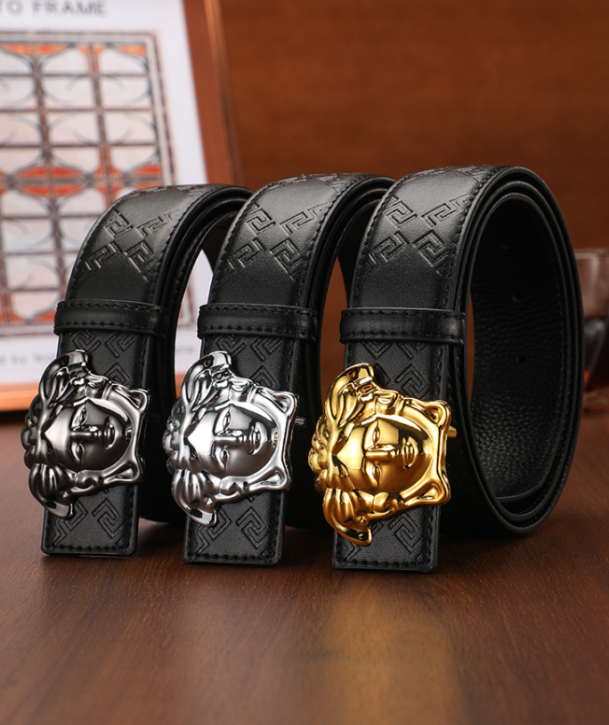 2025 Medusa 3 Colors  printed letter leather belt
